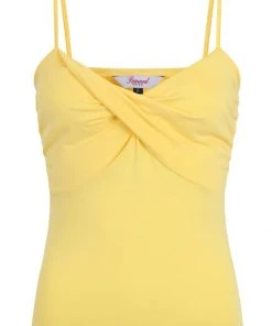 New In Banned Wrap Front 50's Top Yellow