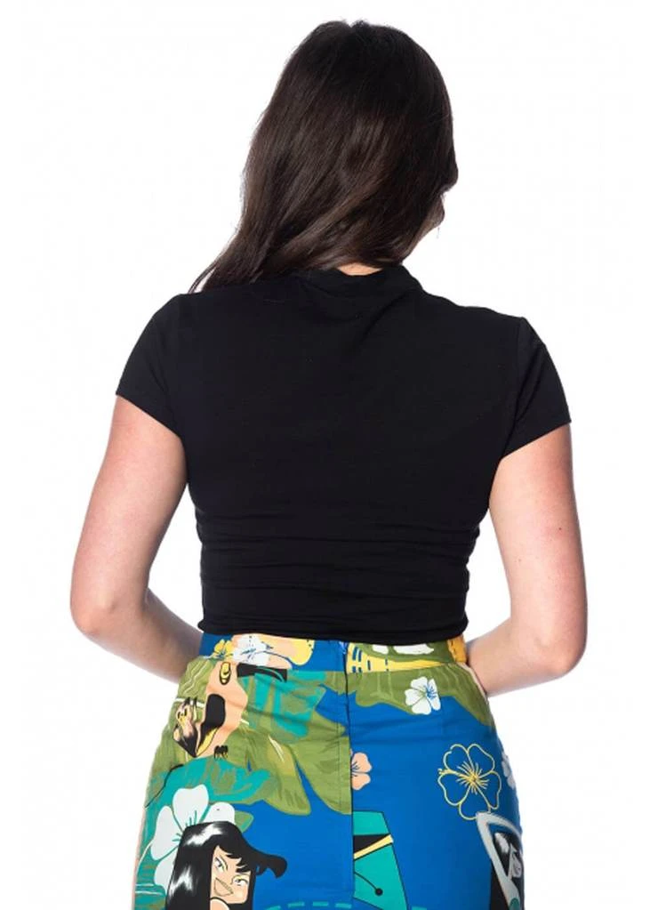 Banned Mandarin Collar 40's Top Black New In