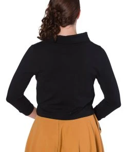 Banned Katy Bardot 60's Top Black New In