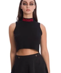 New In Banned End Of Time 80's Top Black