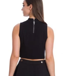 New In Banned End Of Time 80's Top Black