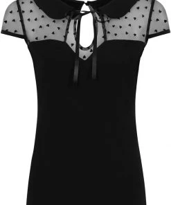 New In Banned Dark Heart Desire 50's Top Black