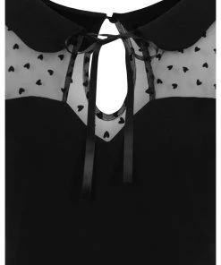 New In Banned Dark Heart Desire 50's Top Black