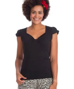 Banned Sweet Summer 50's Top Black New In