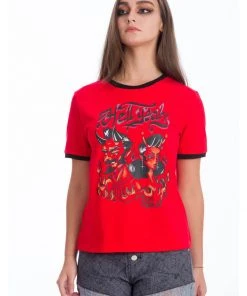 Banned Hell Yeah Devil T-Shirt Red