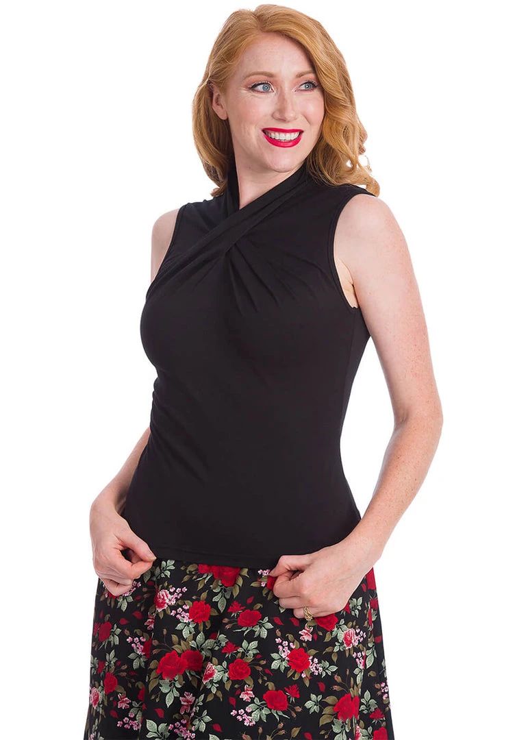 New In Banned Hey Jude 50's Top Black
