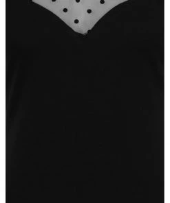 Banned Smoulder Polkadot 50's Top Black