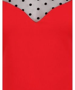 Banned Smoulder Polkadot 50's Top Red