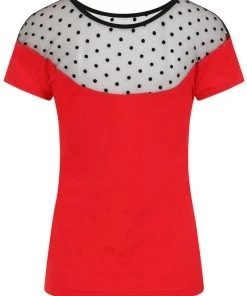 Banned Smoulder Polkadot 50's Top Red