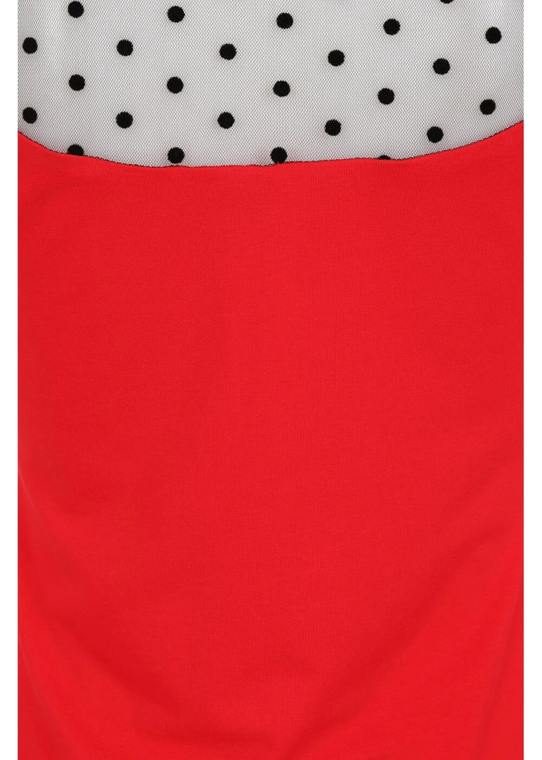 Banned Smoulder Polkadot 50's Top Red