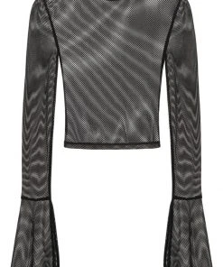 New In Banned Morwenna Bat Mesh 80's Top Black