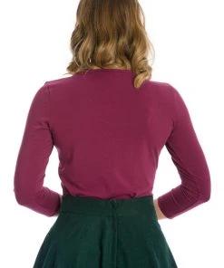 Banned Dream Big Jersey Top Aubergine Purple