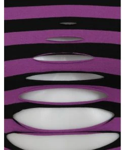 Banned Chantrea Stripe 80's Top Purple