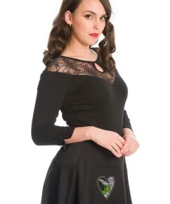 Banned Spider Nights 50's Top Black New In