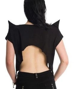 Banned Moonchild Bat Top Black