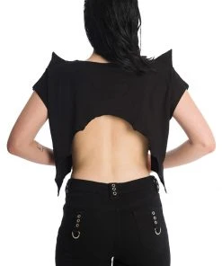 Banned Moonchild Bat Top Black