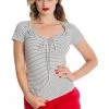 Banned Danni Stripe 50's Top White New In