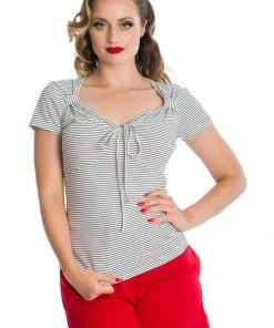 Banned Danni Stripe 50's Top White New In