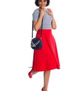 Banned Kate Stripe 40's Top Blue New In