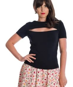 Banned Rose Top Black