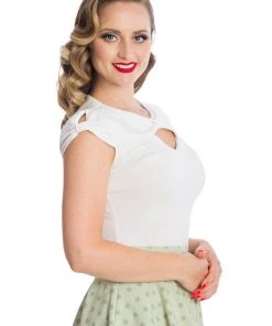 New In Banned Be Free 50's Top Ivory