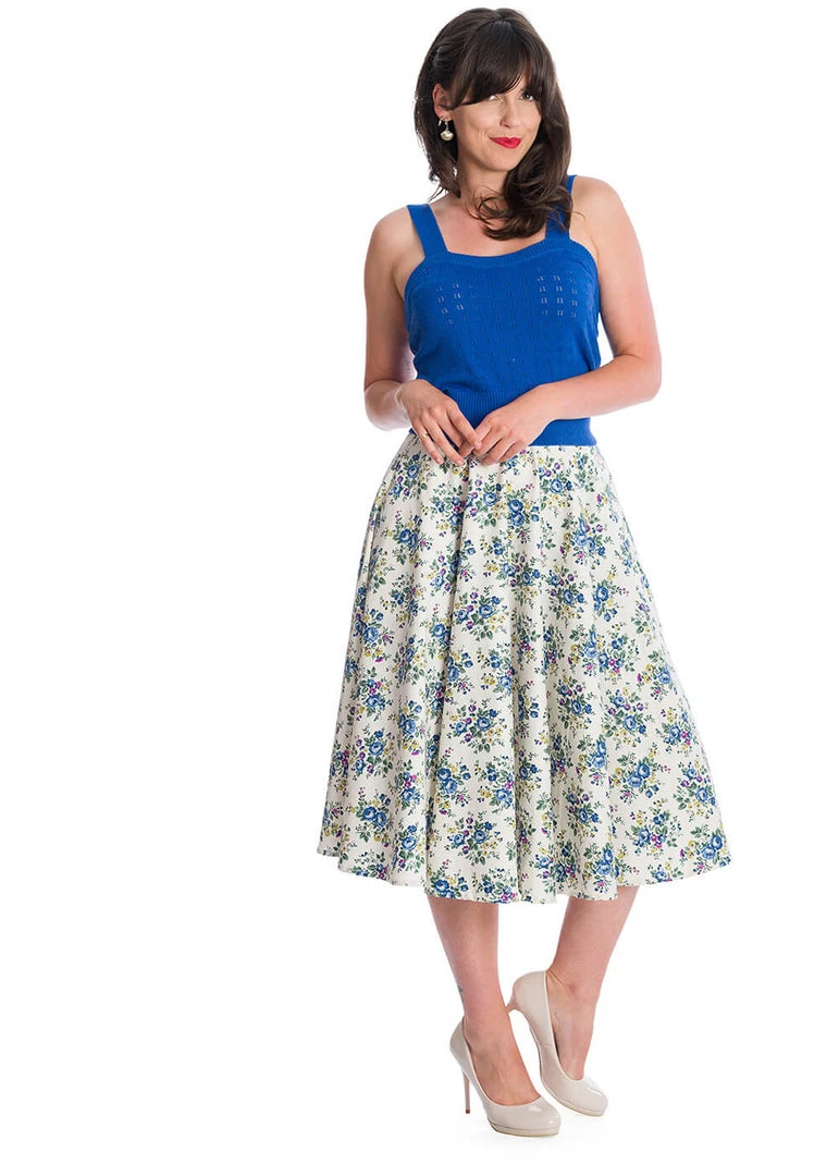 Banned Dora Strap 50's Top Blue