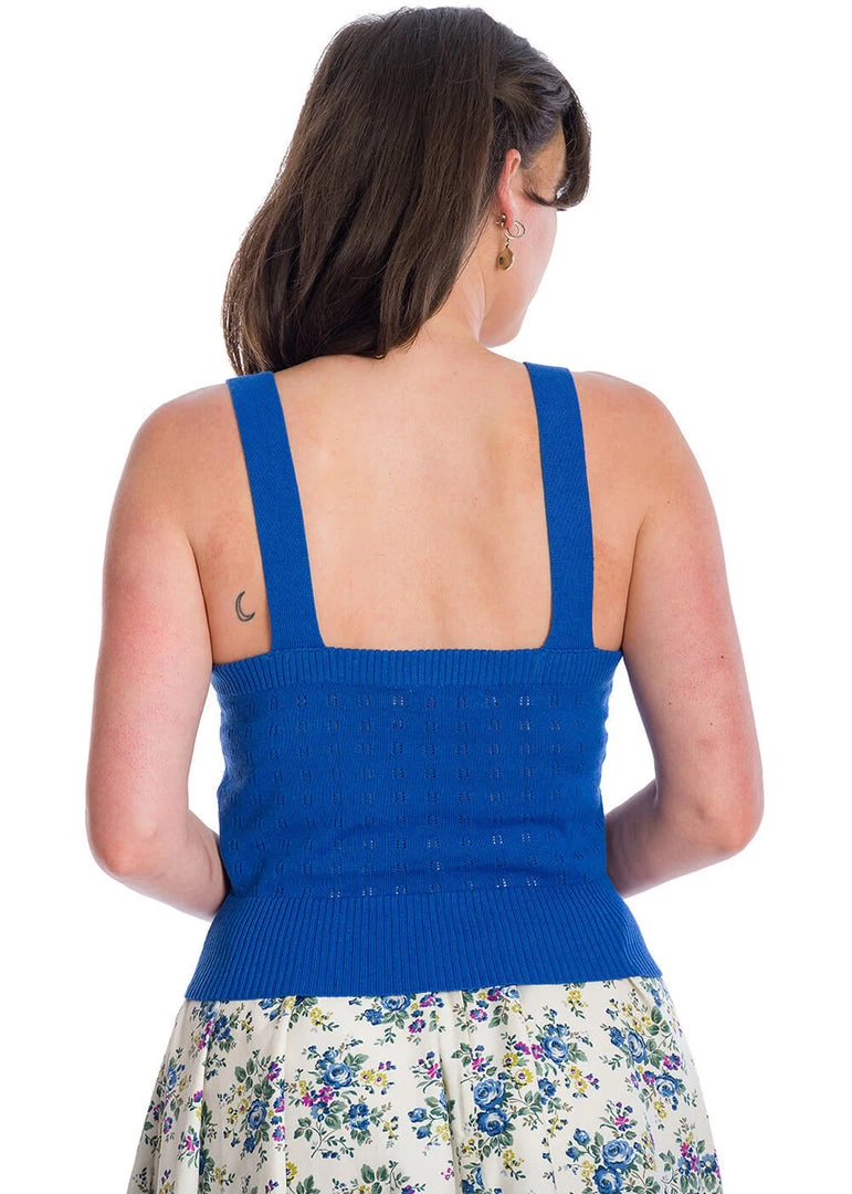 Banned Dora Strap 50's Top Blue