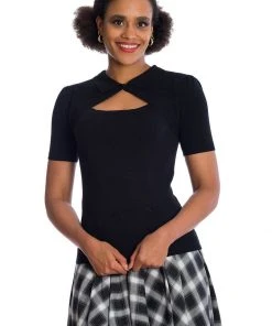 New In Banned Beth 40's Top Black