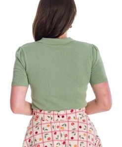 Banned Beth 40's Top Green