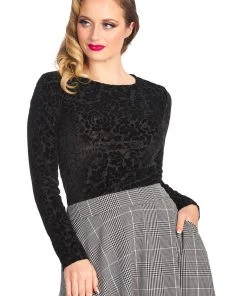 Banned Evening Rose 50's Top Black New In