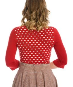 New In Banned Hearts 50's Jumper Rust