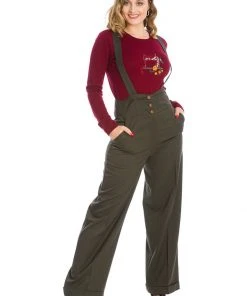 Banned Her Favorites 40's Trousers Green New In