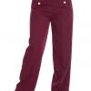 New In Banned Adventures Ahead 40's Trousers Burgundy