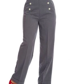 New In Banned Adventures Ahead 40's Trousers Grey