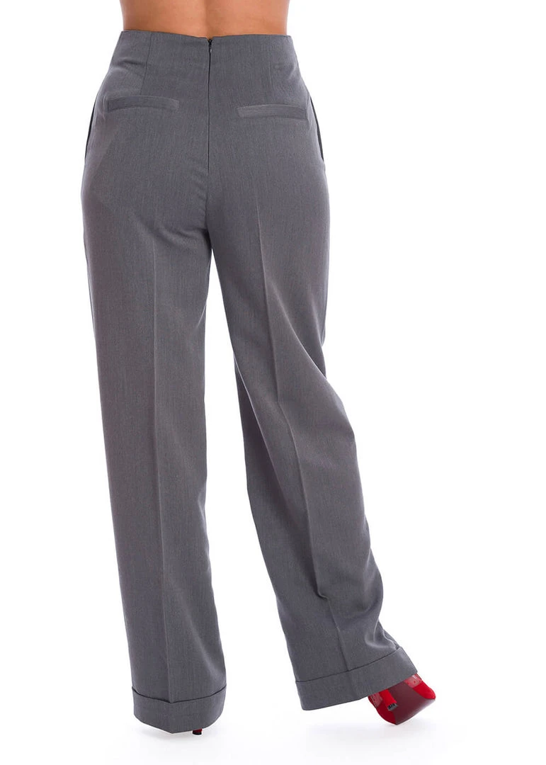 New In Banned Adventures Ahead 40's Trousers Grey