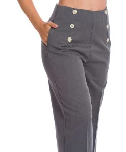 New In Banned Adventures Ahead 40's Trousers Grey