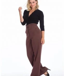Banned Girl Boss 40's Trousers Brown