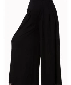 New In Banned Indiana 70's Palazzo Trousers Black