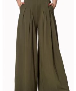 Banned Indiana 70's Palazzo Trousers Green New In