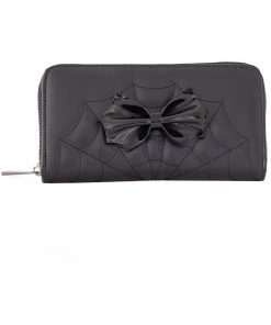 Banned Femme Fatale Spiderweb Wallet Black