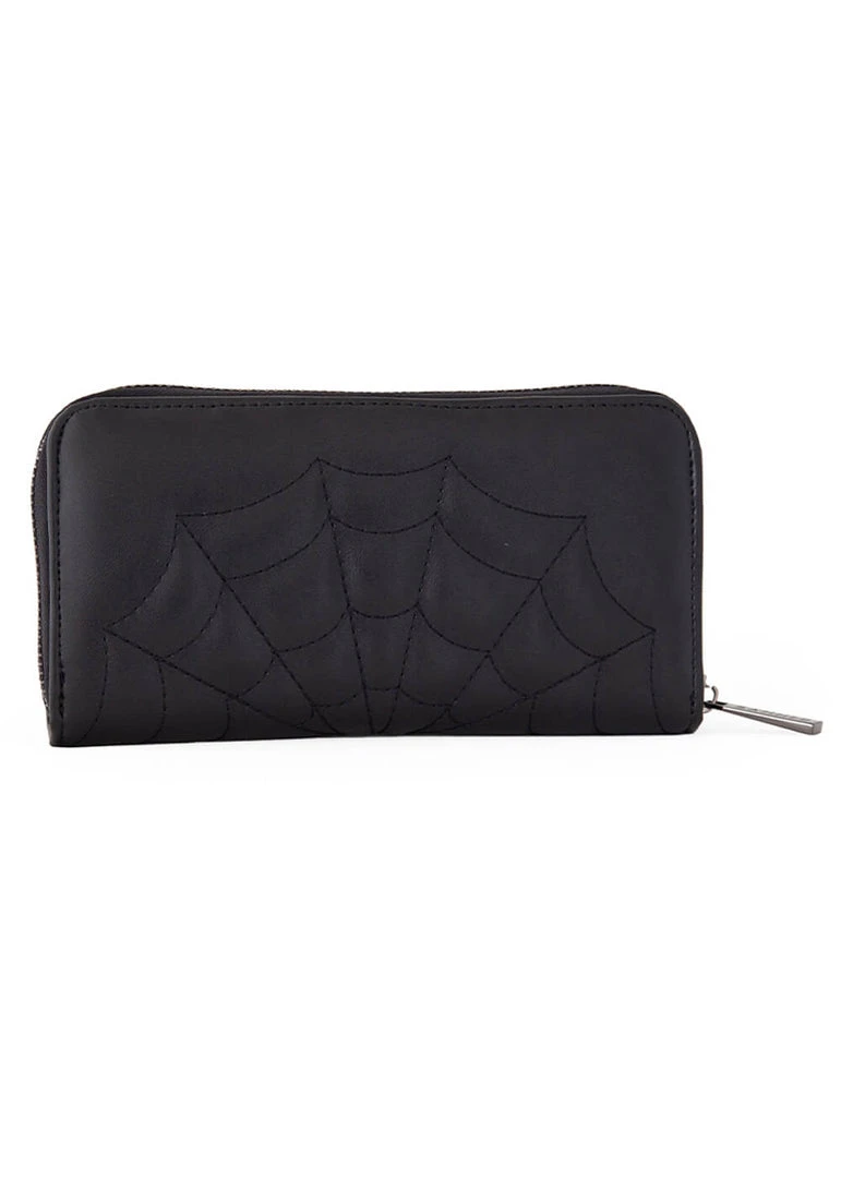 Banned Femme Fatale Spiderweb Wallet Black
