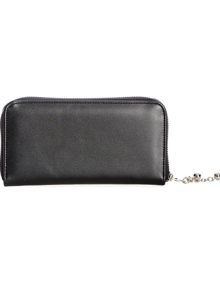 New In Banned Poison RIP Skull Wallet Black