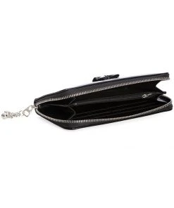 New In Banned Poison RIP Skull Wallet Black