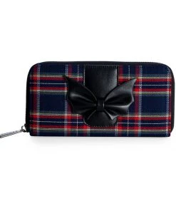 Banned Krampus Tartan Skull Wallet Black New In