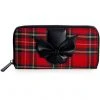 Banned Krampus Tartan Skull Wallet Red New In