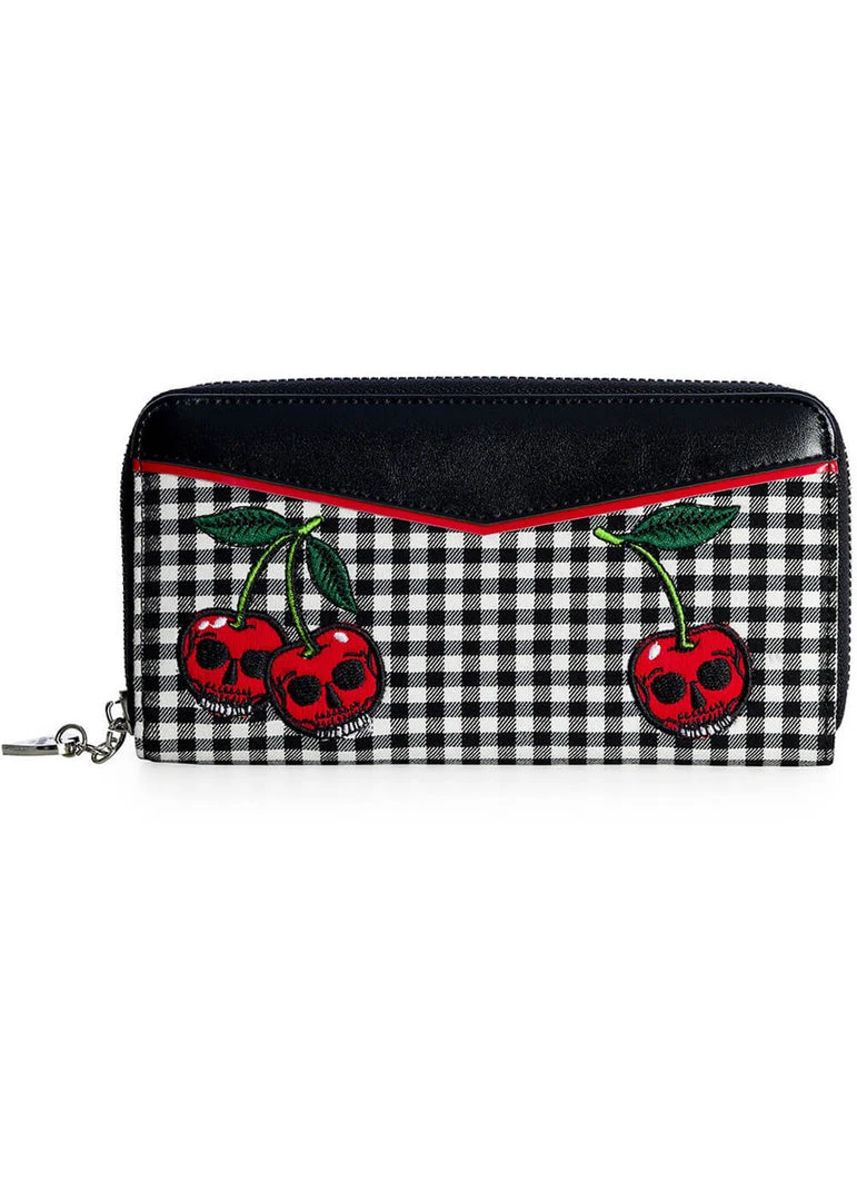 Banned Rockabilly Cherry 50's Wallet Black New In