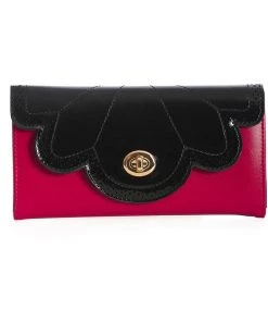 New In Banned Scalloped Wallet Red