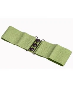 New In Banned Elastische 50's Riem Olive Green