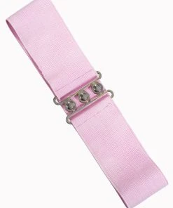Banned Elastic 50's Belt Pale Pink