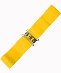 New In Banned Elastic 50's Belt Yellow